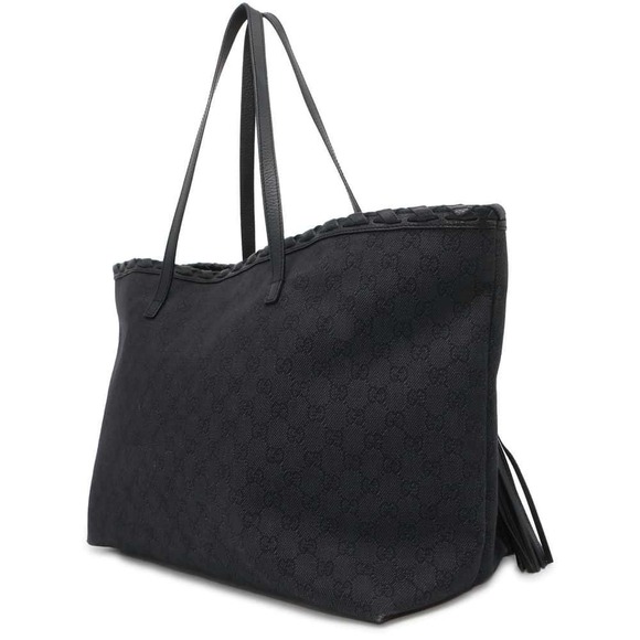 Gucci Handbags - Gucci Bag Charm GG Canvas Tote Black